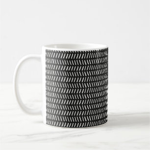 Vintage Abstrakte Streifen Horizontal Nahtlose Sei Kaffeetasse