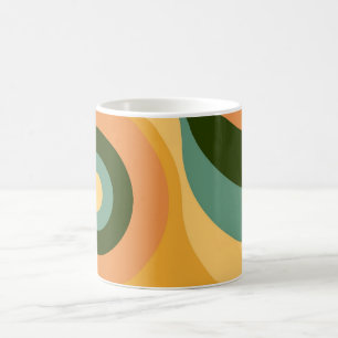 Vintage, Abstrakte und farbenfrohe Rainbow-Quadrat Kaffeetasse