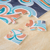 Vintage Abstrakte Wasserfarbe Kunst Jigsaw Puzzle (Seite)