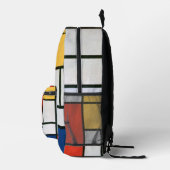 Vintage Abstrakte Zusammensetzung von Piet Mondria Bedruckter Rucksack (Rechts)
