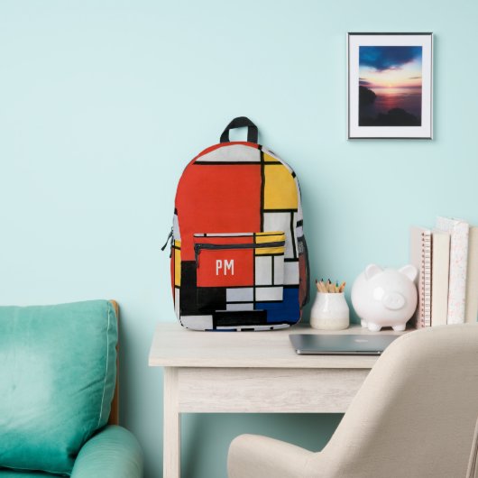 Vintage Abstrakte Zusammensetzung von Piet Mondria Bedruckter Rucksack (InSitu)