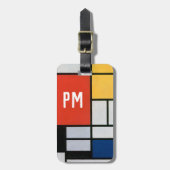 Vintage Abstrakte Zusammensetzung von Piet Mondria Gepäckanhänger (Vorderseite vertikal)