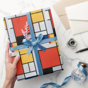 Vintage Abstrakte Zusammensetzung von Piet Mondria Geschenkpapier