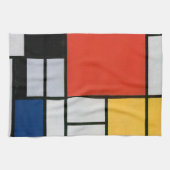 Vintage Abstrakte Zusammensetzung von Piet Mondria Geschirrtuch (Horizontal)