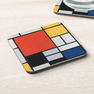 Vintage Abstrakte Zusammensetzung von Piet Mondria Getränkeuntersetzer