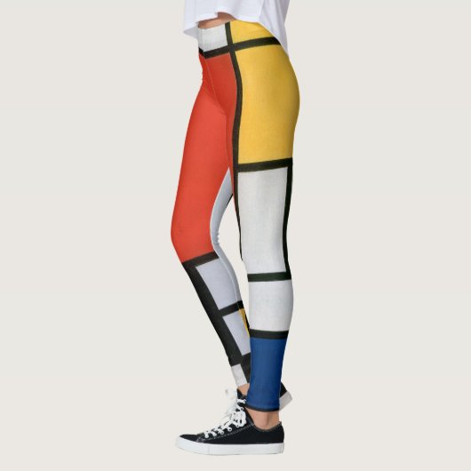 Vintage Abstrakte Zusammensetzung von Piet Mondria Leggings (Links)