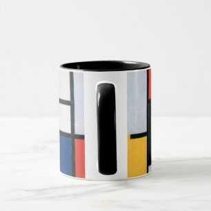Vintage Abstrakte Zusammensetzung von Piet Mondria Tasse