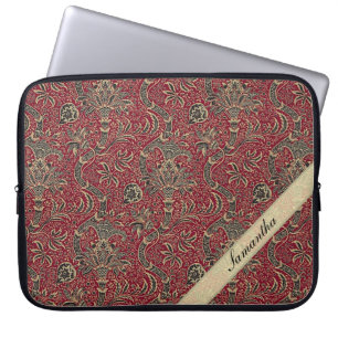 Vintage abstraktes Blumendesign Laptopschutzhülle