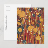 Vintage abstraktes Muster Postkarte (Vorne/Hinten)