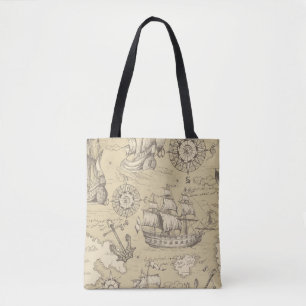 Vintage abstraktes nahtloses Muster zum Thema Tasche