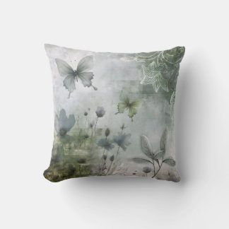 Vintage abstraktes Schmetterlinge Blumen Design 40 Kissen