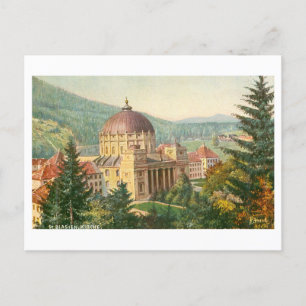 Vintage-Abtei St. Blasien in Deutschland Postkarte