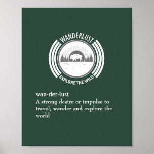 Vintage Abzeichen	Cute Wall Art Poster   Fernweh 