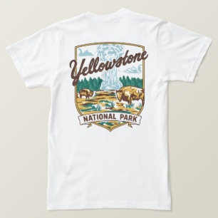Vintage-Abzeichen des Geyser-Nationalparks T-Shirt