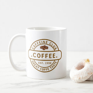 Vintage-Abzeichen Einfacher Kaffeeliebhaber Kaffee Kaffeetasse