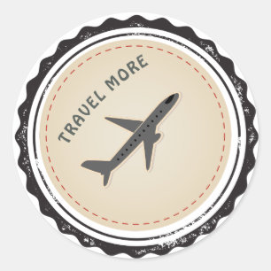 Vintage-Abzeichen Eleganter Reisesticker Reise m Runder Aufkleber