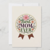 Vintage Abzeichen Vintage Einladung | beste Mutter (Vorderseite)