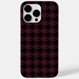 Vintage Academia Black and Dark Garnet Hahnentritt Case-Mate iPhone 14 Pro Max Hülle