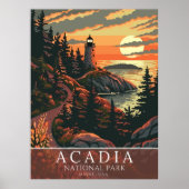 Vintage Acadia National Park – Timeless Landscape  Poster (Vorne)