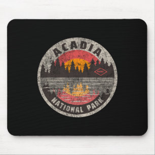 Vintage Acadia Nationalpark Maine Camping Wandern  Mousepad