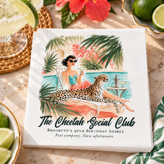 Vintage-Acapulco-Cheetah-Cocktailparty Serviette