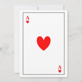 Vintage Ace of Hearts Photo Anniversary Karte (Rückseite)