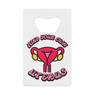 Vintage Achte auf deinen eigenen Uterus Lustiges F Geldbeutel Flaschenöffner