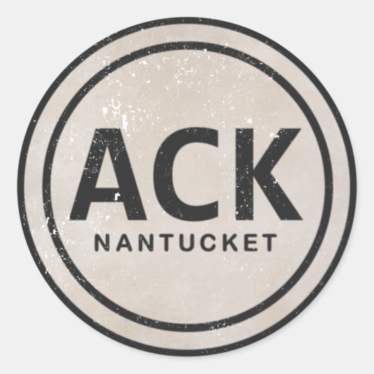 Vintage ACK Nantucket MA Beach Aufkleber (Vorderseite)