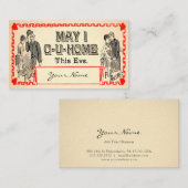 Vintage Acquainity Business Card Visitenkarte (Vorne/Hinten)