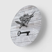 Vintage Acrylmauer-Uhr von 1977 Runde Wanduhr (Winkel)