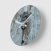 Vintage Acrylmauer-Uhr von 1985 Runde Wanduhr (Winkel)