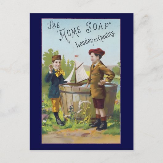 Vintage Ad Acme Soap Postkarte (Vorderseite)