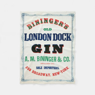 Vintage Ad for Biningers Old London Dock Gin Fleecedecke