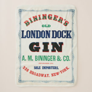 Vintage Ad for Biningers Old London Dock Gin Sherpadecke