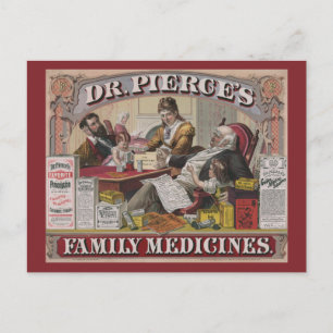Vintage Ad for Dr. Pierces Family Medicines. Postkarte
