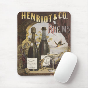 Vintage Ad for Henriot & Co. Rheims Champagne Mousepad