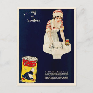 Vintage Ad for Old Dutch Cleanser Postkarte