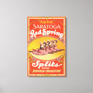 Vintage Ad for Saratoga Red Spring Splits Leinwanddruck