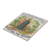 Vintage Ad für Ayer's Sarsaparilla. Fliese (Seite)