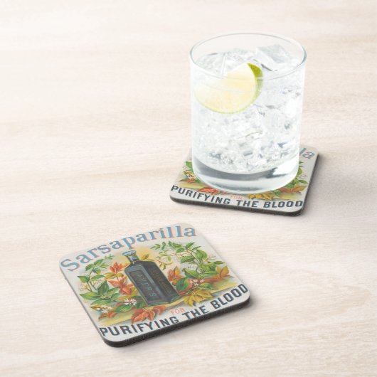 Vintage Ad für Ayer's Sarsaparilla. Getränkeuntersetzer (Rechte Seite)