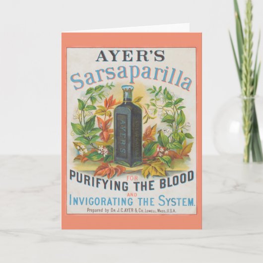 Vintage Ad für Ayer's Sarsaparilla. Karte (Vorderseite)