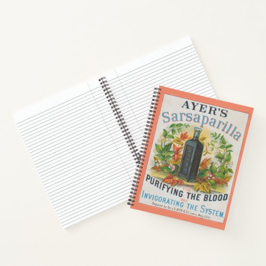 Vintage Ad für Ayer's Sarsaparilla. Notizblock (Innenseite)
