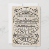 Vintage Ad Modern Typografy Wedding Einladung (Rückseite)