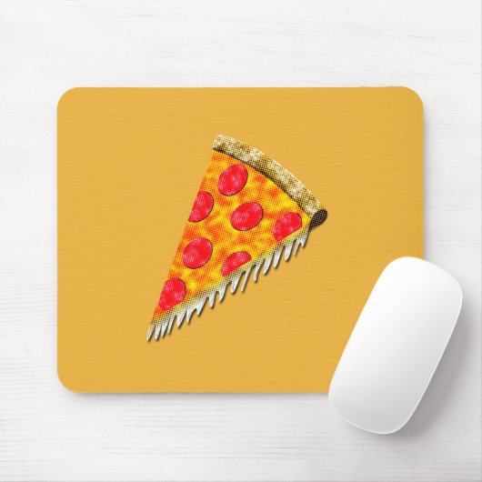 Vintage Ad Pizza Slice Mousepad (Mit Mouse)
