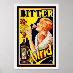 Vintage Ad Poster für Bitter Astrid 13 x 19