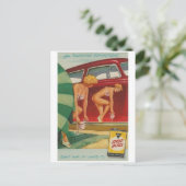 Vintage Ad Poster Postkarte (Stehend Vorderseite)