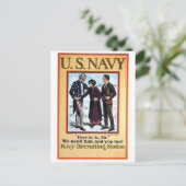 Vintage Ad Poster Postkarte (Stehend Vorderseite)