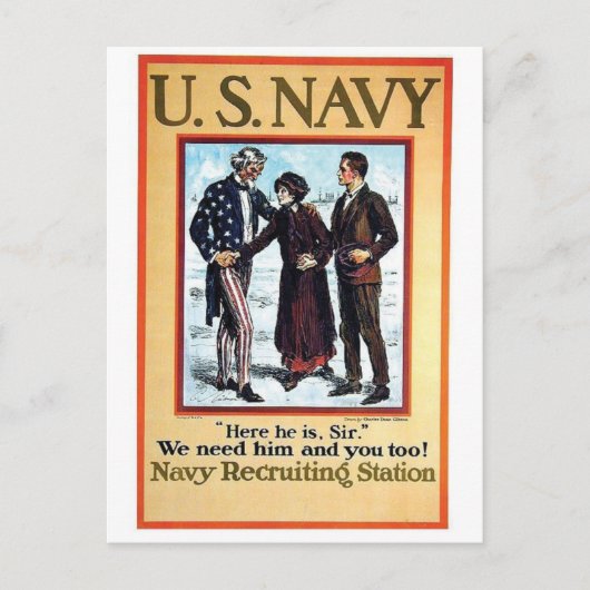 Vintage Ad Poster Postkarte (Vorderseite)