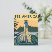 Vintage Ad Poster Postkarte (Stehend Vorderseite)