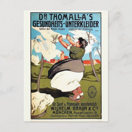 Vintage Ad Poster Postkarte (Vorderseite)